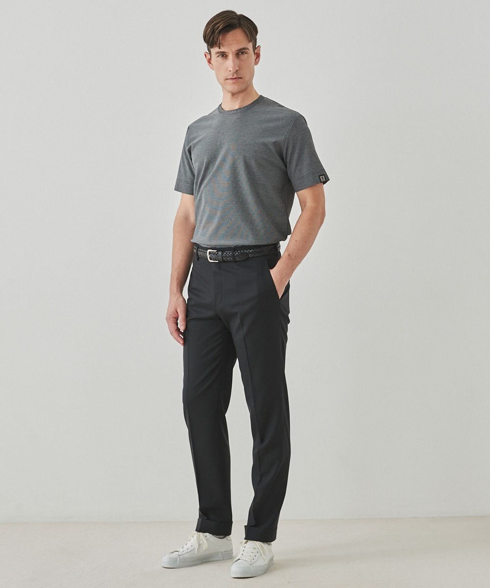 GOTAIRIKU ロングセラー【洗える/折り目加工/シワになりにくい/ウエストアジャスター】ウォッシャブル サマーウール100％パンツ_限定色(ノータック)25年モデル 