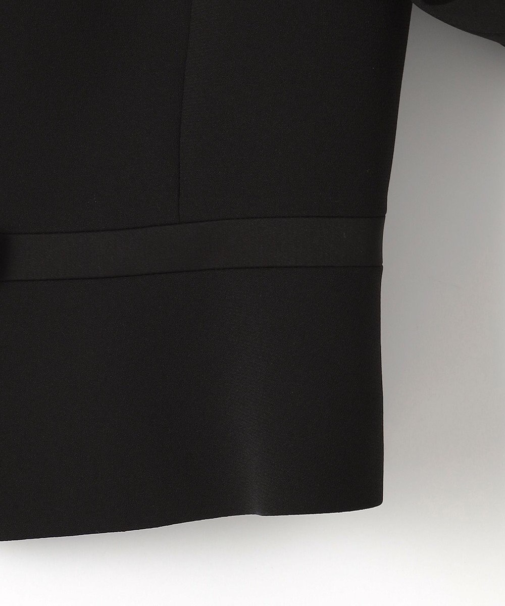 組曲 NOIR 【洗える】ウォッシャブルストレッチバックサテン ジャケット＋ワンピース 