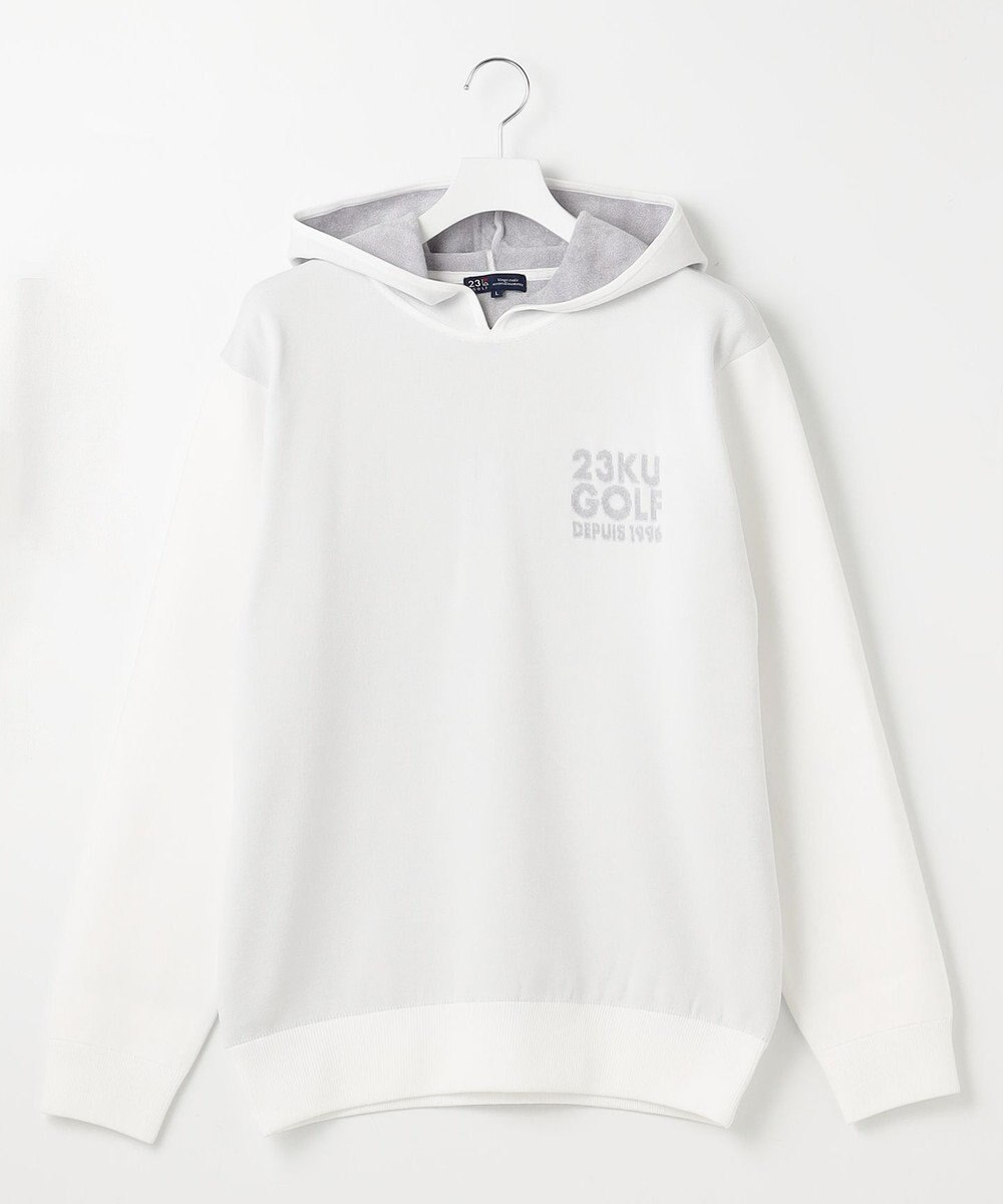 23区GOLF 【MEN】【ウォッシャブル】スヌード付き 裏モールパーカー ニット 