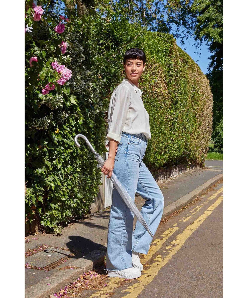 MOONBAT 【雑誌掲載／non・no】フルトン (FULTON) Birdcage ワンポイントロゴ 長傘 透明傘 