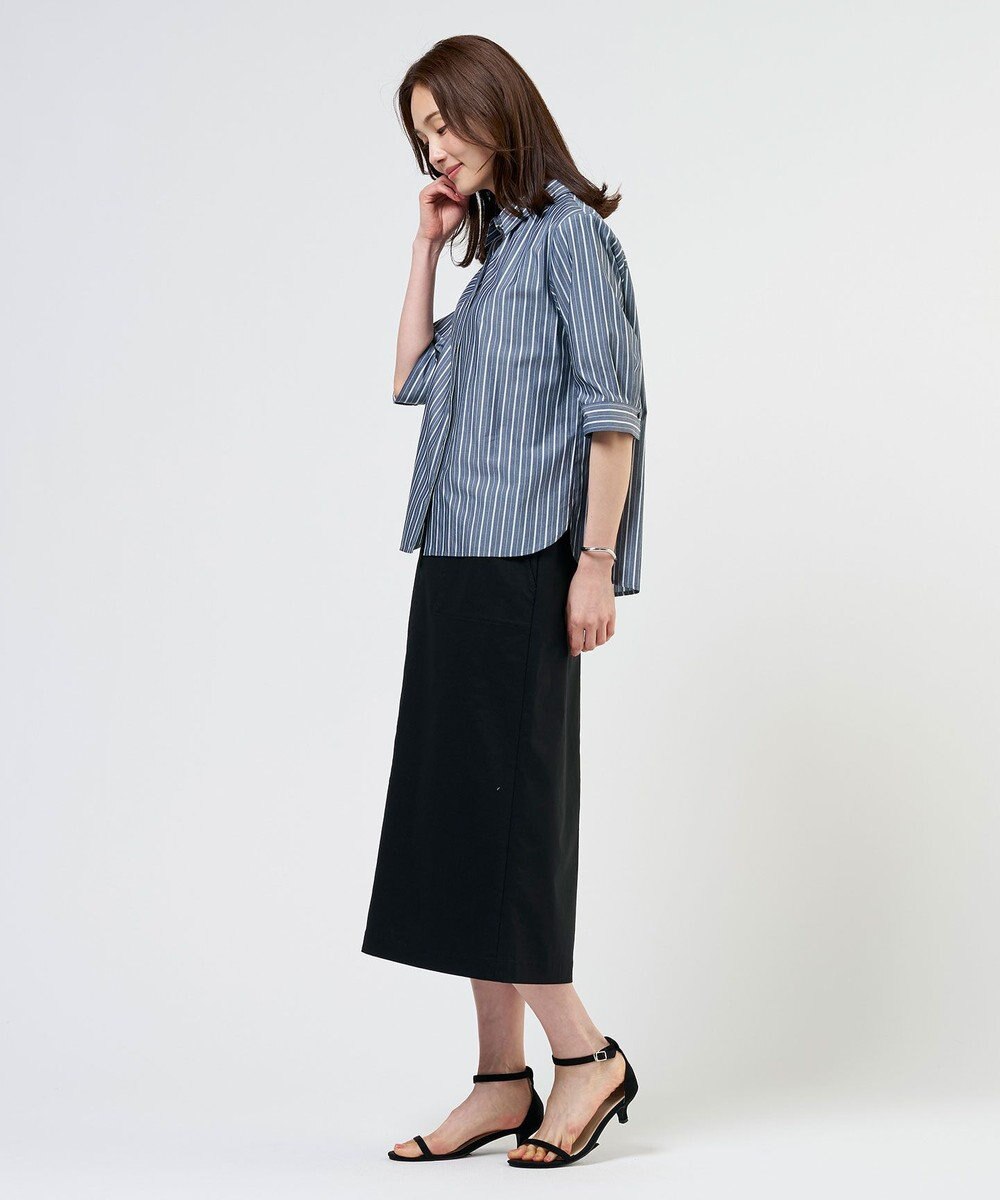 J.PRESS LADIES L 【シーンレスに活躍】セルロースカラミストライプ シャツ ブラウス 