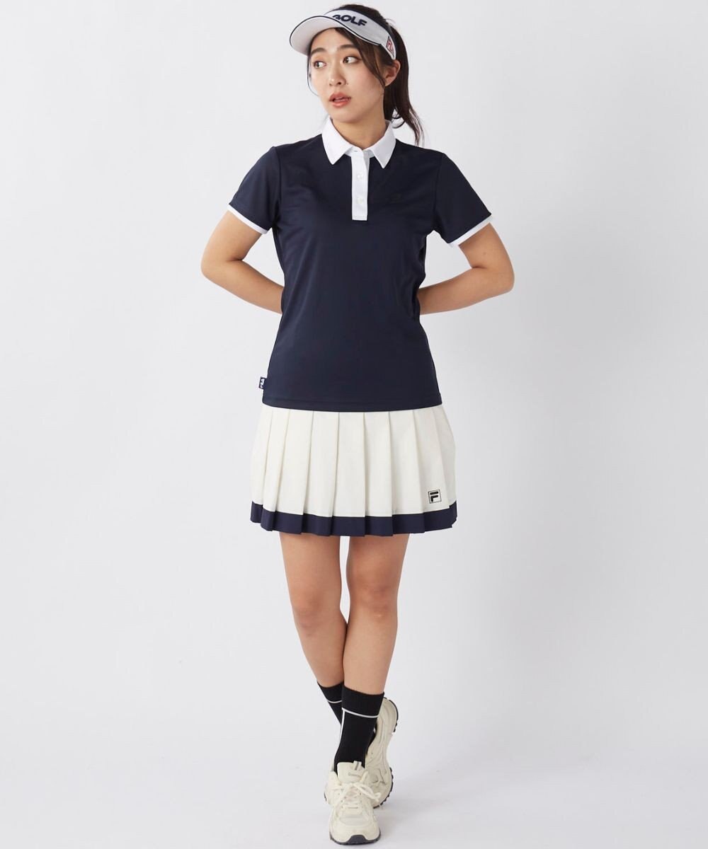 FILA GOLF／marie claire 【FILA GOLF】アクセントカラー半袖ポロシャツ 