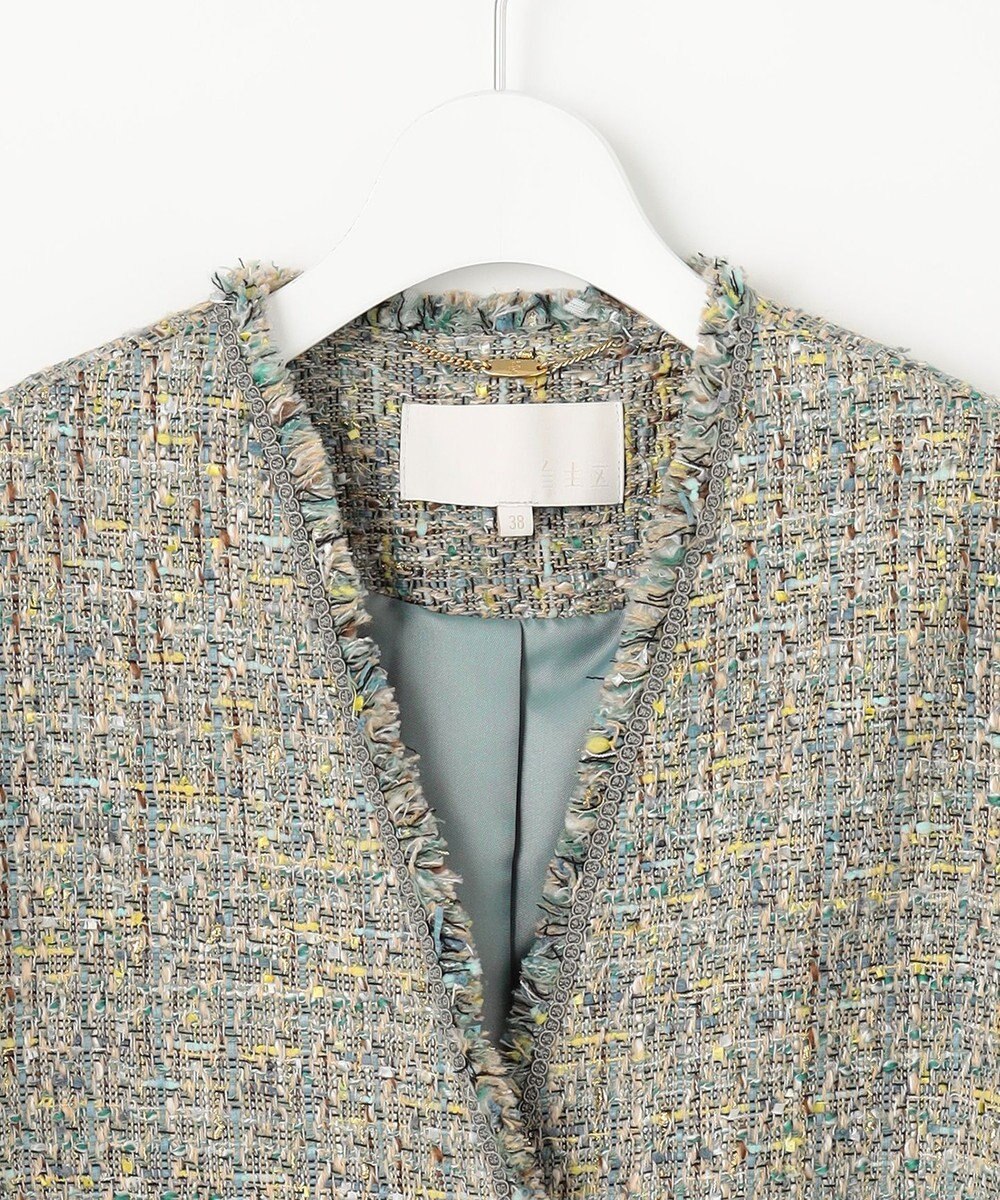 自由区 ラメノットファンシーツイード ジャケット 