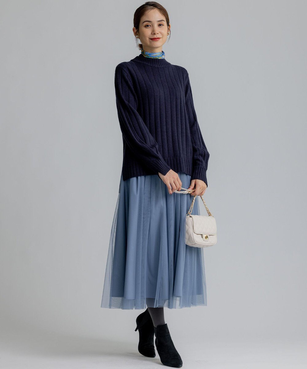 組曲 【飯豊まりえさん着用・Oggi12月号掲載】ギャザーチュール スカート 