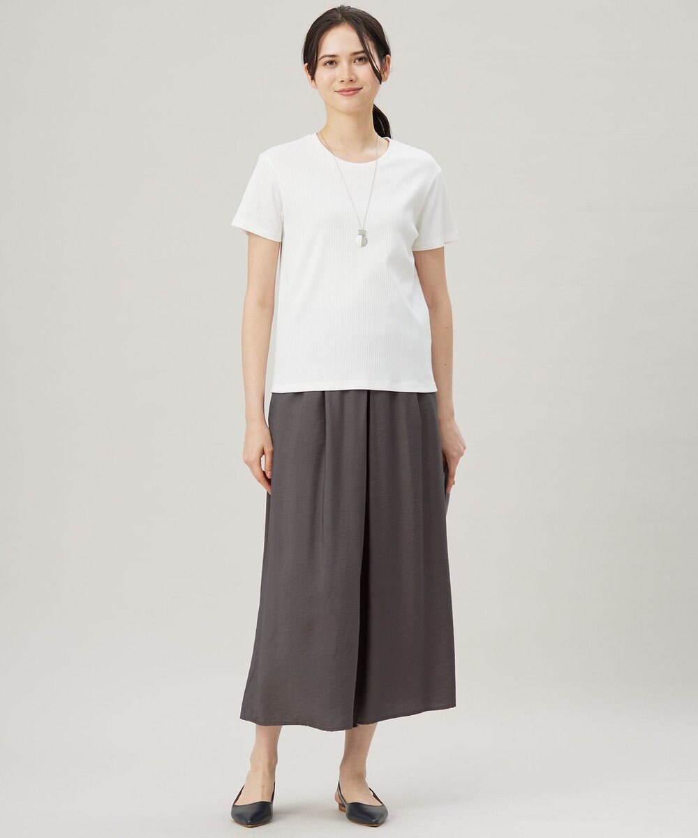 自由区 【セットアップ対応・接触冷感・UVケア・洗える】エアリーツイルキュロット パンツ 