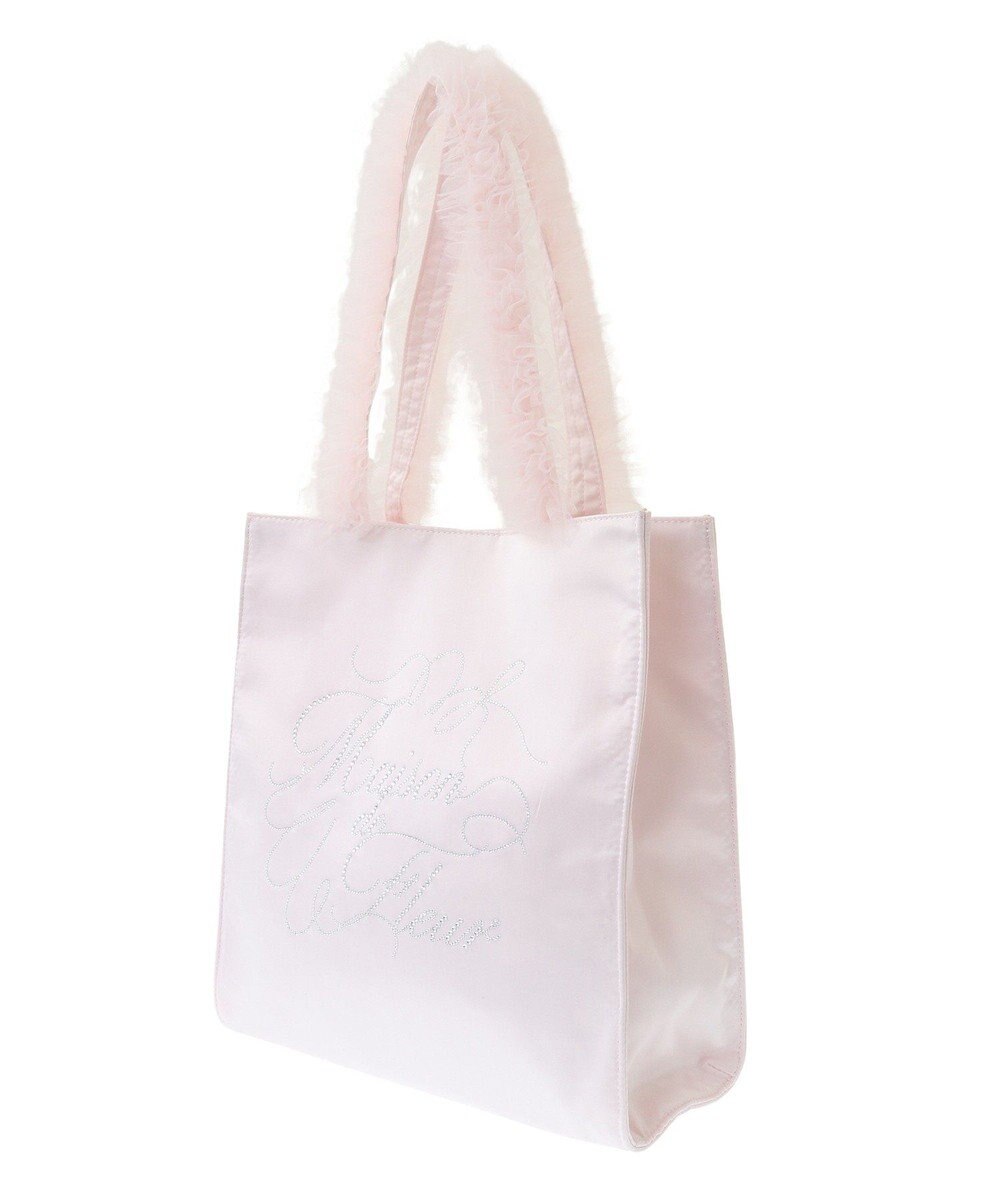 Maison de FLEUR チュールハンドルラインストーントートバッグ 