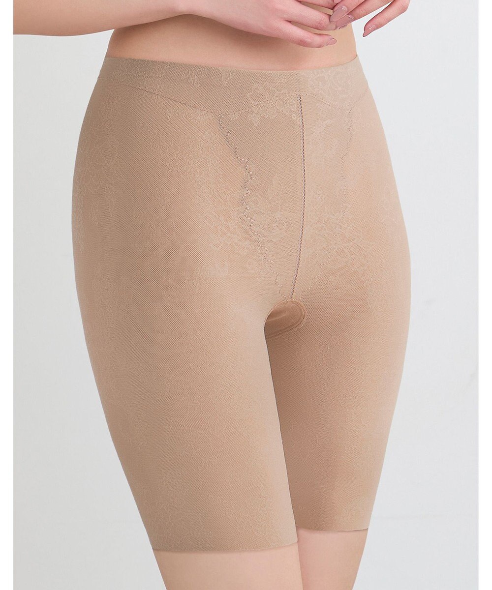 WACOAL ガードル ロング丈 【EverChic】 綿混メッシュ生地(本体) 通気性(本体) ほどよくおなか押さえ フリーカッティング仕様(裾) レディース GRC430 /ワコール 