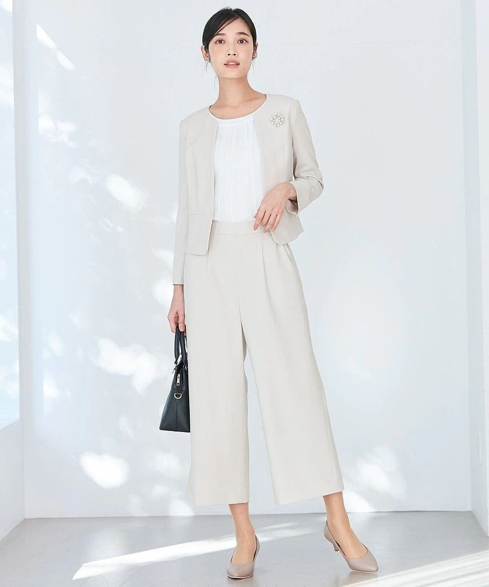 ANY SIS L 【洗える】フロントプリーツシフォンブラウス 