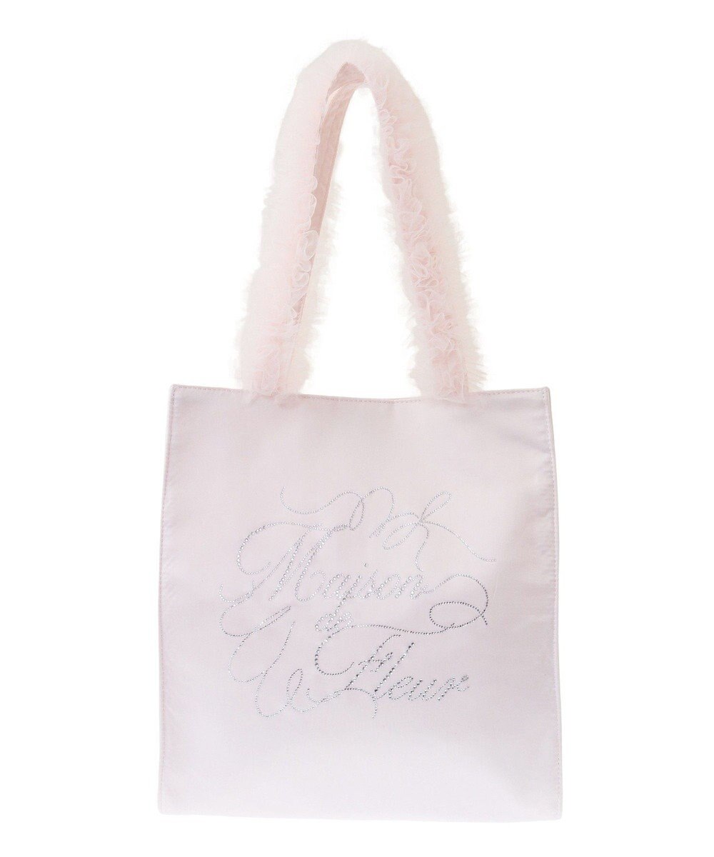 Maison de FLEUR チュールハンドルラインストーントートバッグ 