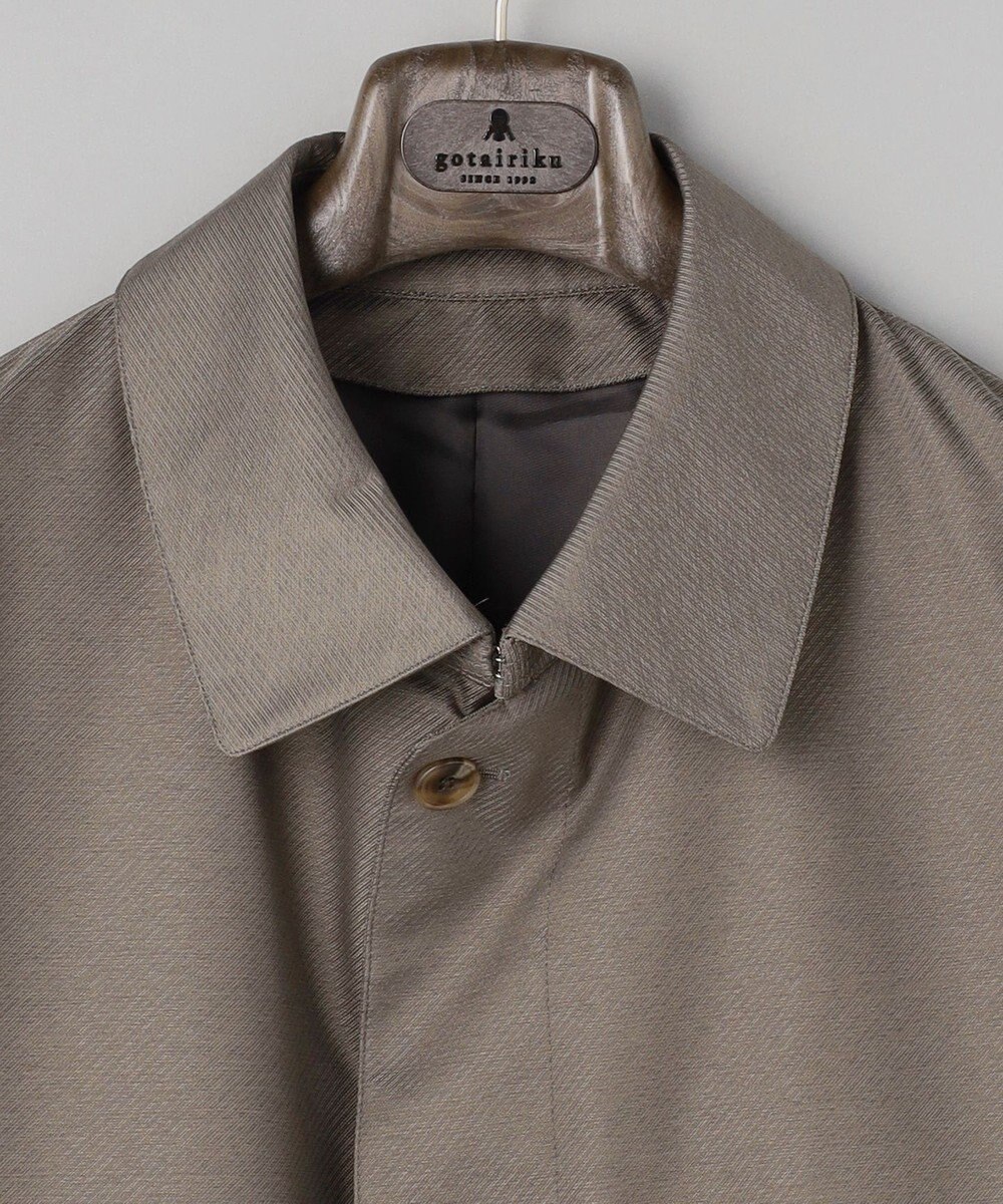GOTAIRIKU 25年新作/3シーズン対応【防水/軽量/シワになりにくい】メランジカルゼ ステンカラーコート_無地 