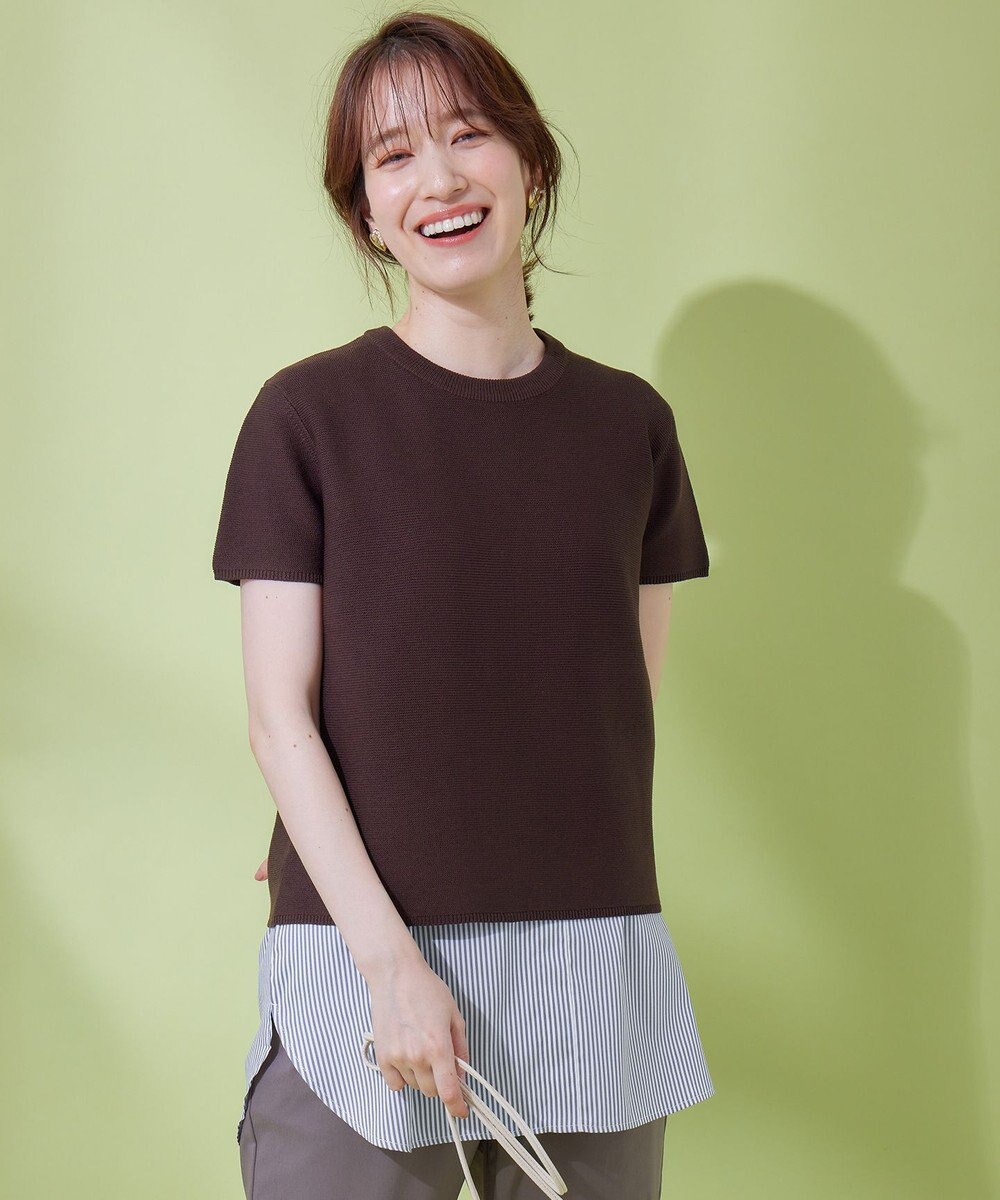 ANY クロップド丈ガーターニット 