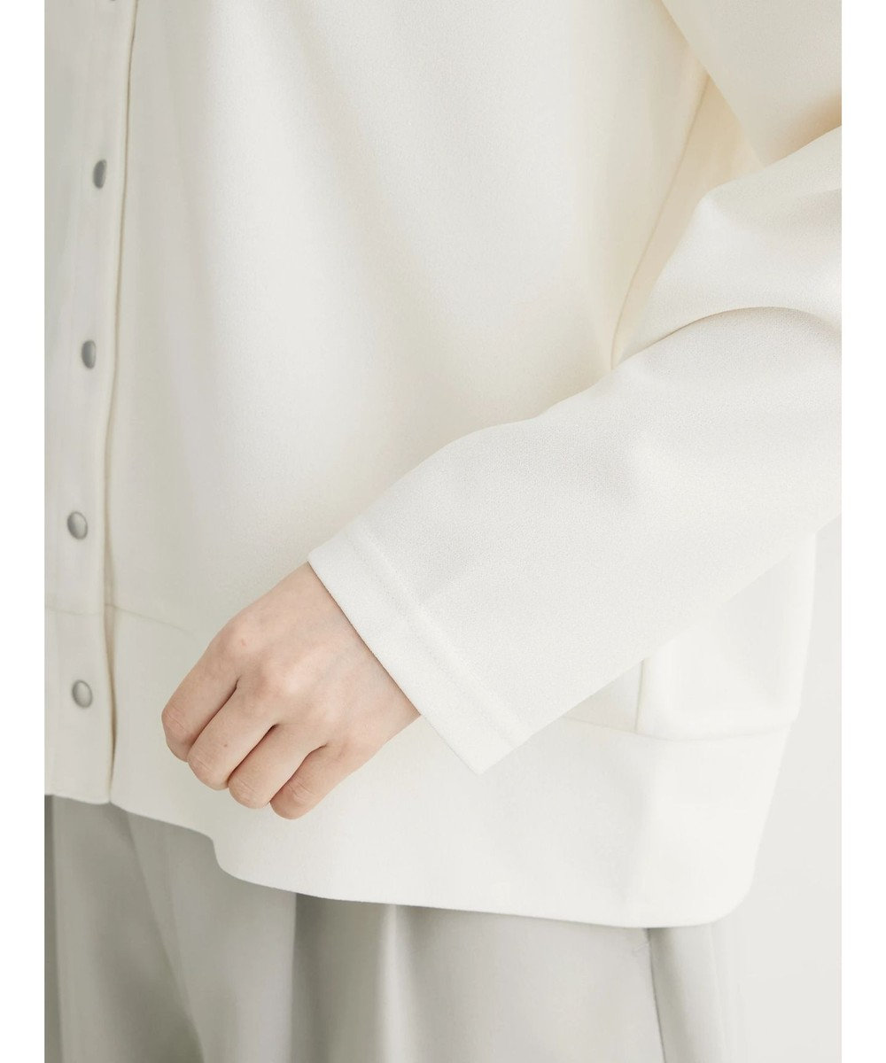 Green Parks カットジョーゼットドットボタンカーディガン 