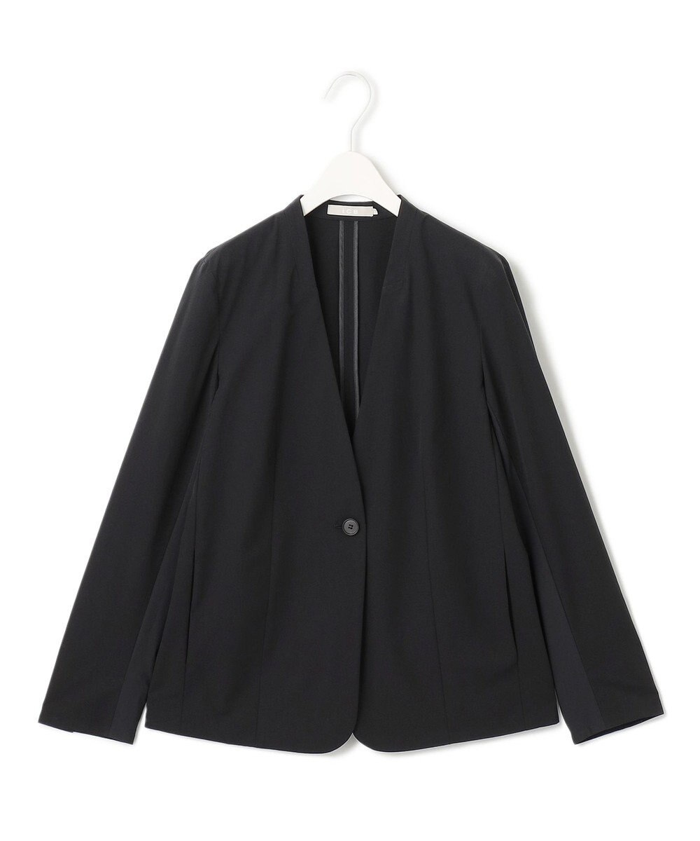 ICB 【接触冷感・UVカット・撥水・洗える】 プルーフ4WAYタフタ ノーカラージャケット 