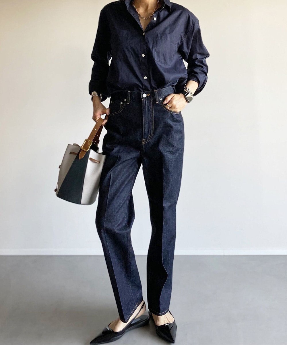 woadblue ＜坪田あさみさんコラボ＞RIGID HIGHRISE ハイライズストレート デニムパンツ 