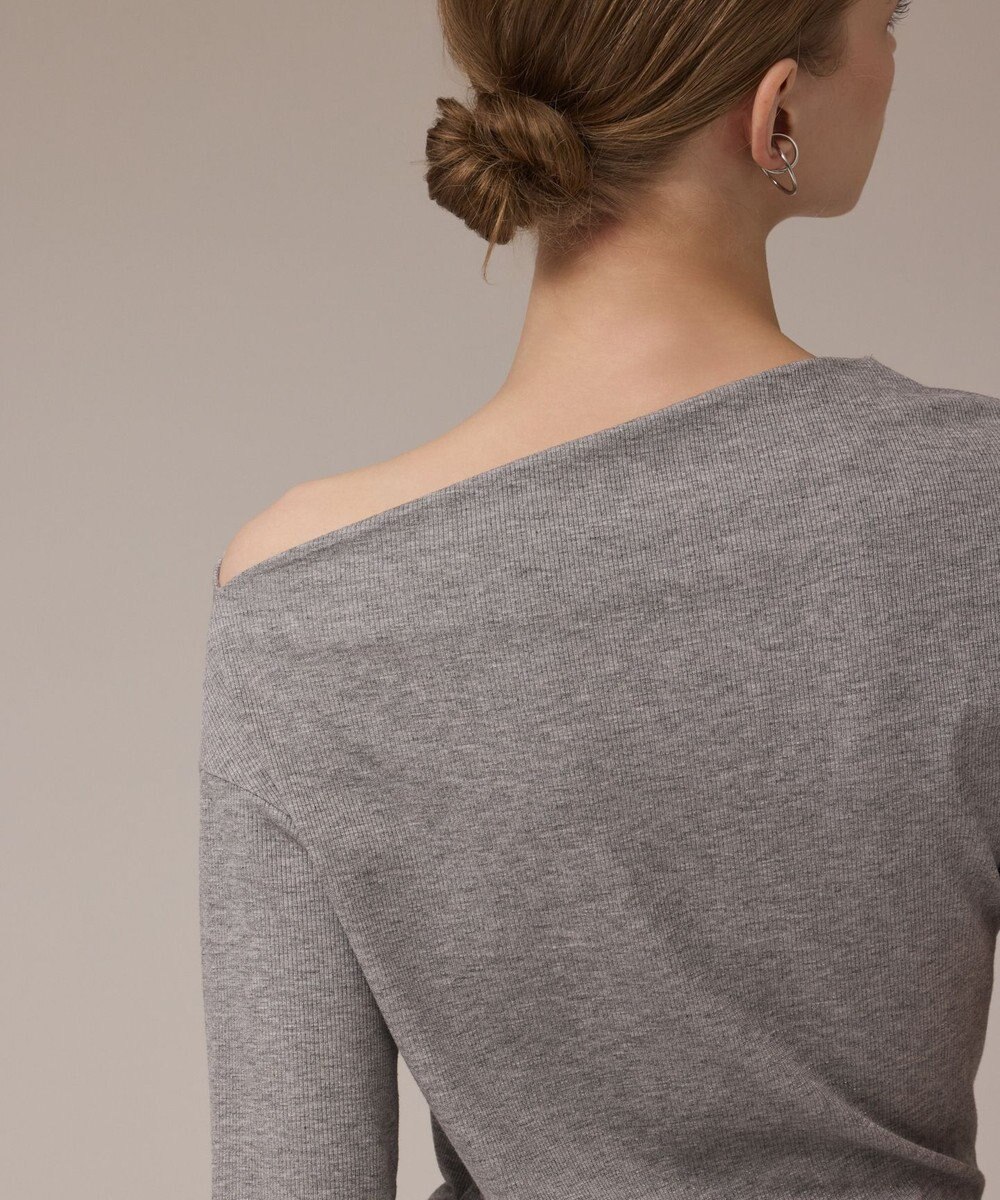 GRACE CONTINENTAL ラメリブジャージトップ 