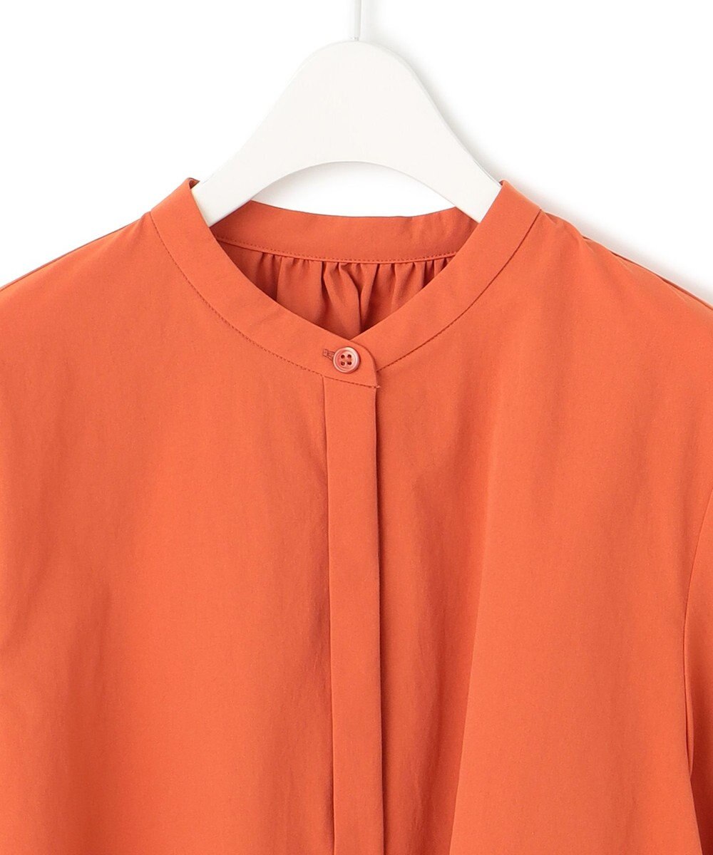 ICB 【接触冷感・UVカット・洗える】ヴィンテージスパンブロード バンドカラーブラウス 