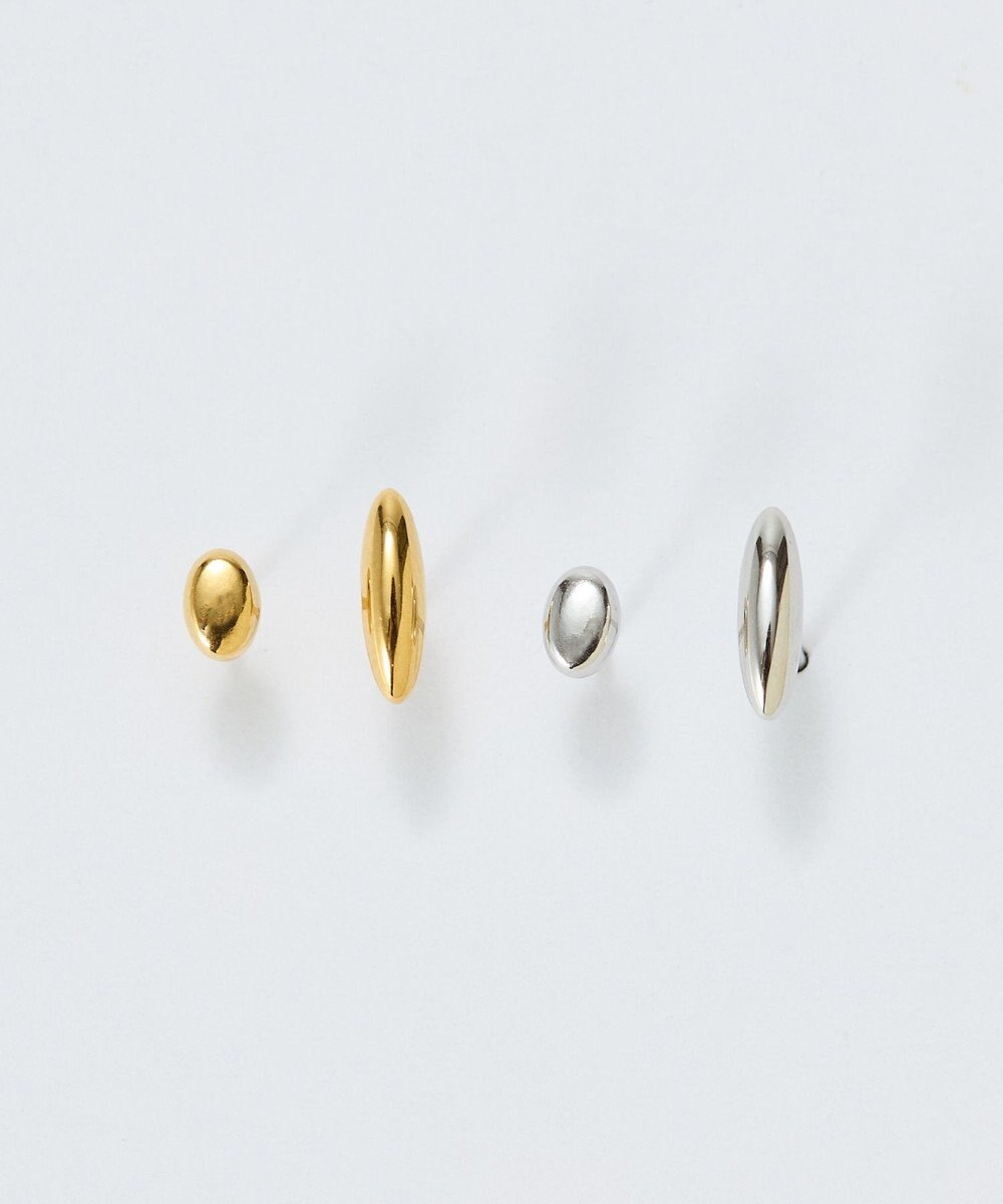 Phoebe 【金属アレルギー対応】メタルビーンズピアス(片耳)　ゴールド/サージカルステンレス 