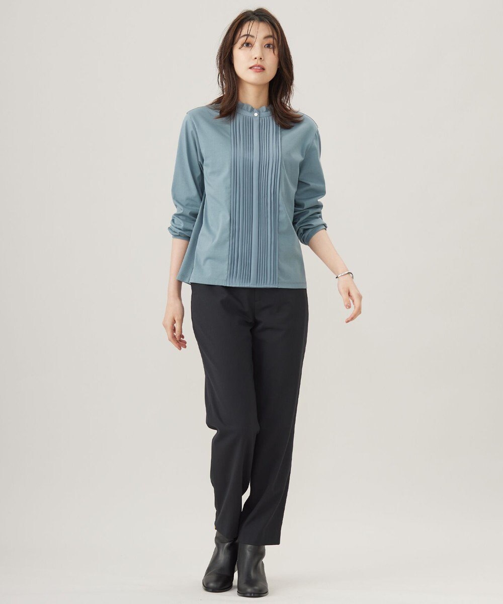 J.PRESS LADIES 【洗える】PLAIN WEAVE トロ  テーパード パンツ 