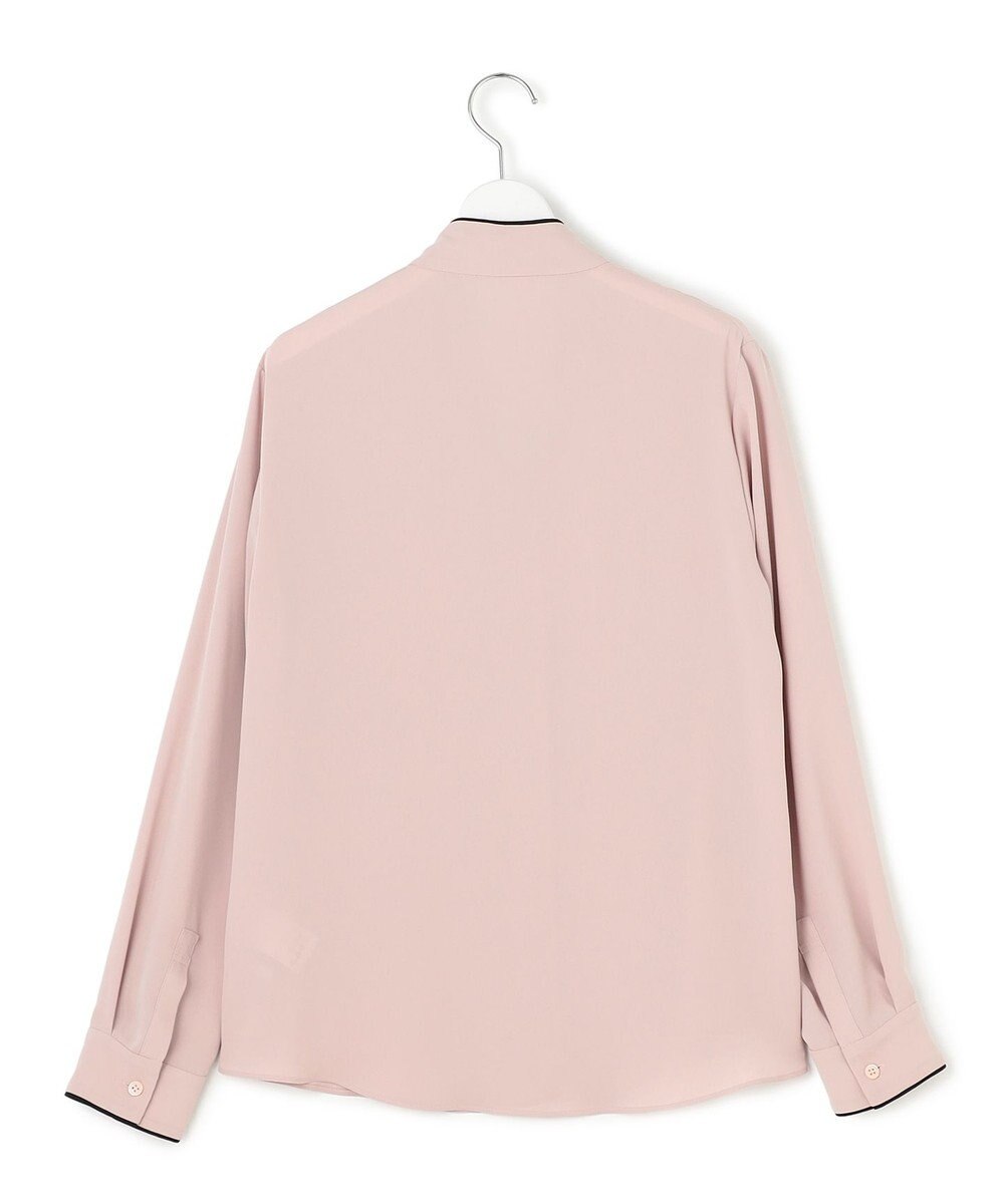 ICB L 【接触冷感・UVケア・速乾・洗える】BackSatinAmunzen 配色ボウタイブラウス 