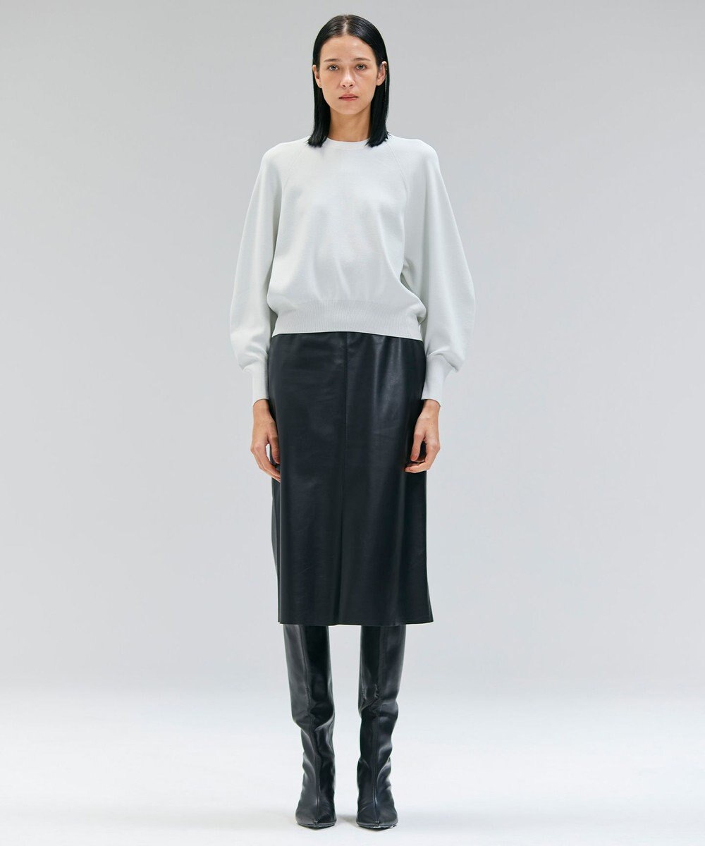 BEIGE， 【Precious 9月号掲載】CLYDE / ステッチベルトラムレザースカート 