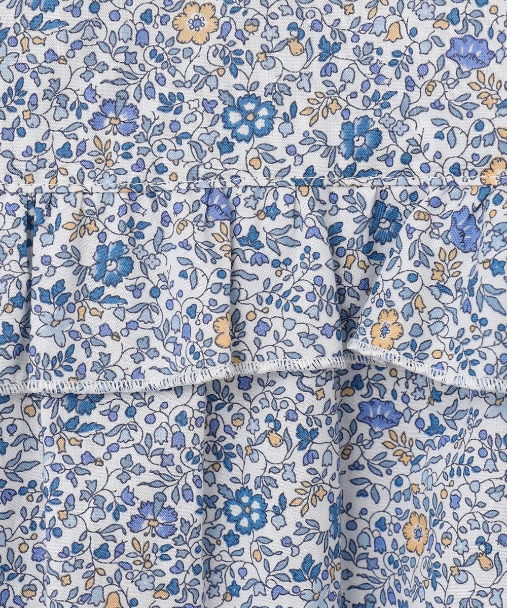 J.PRESS LADIES 【洗える】 LIBERTY Honeydew/Kate&Mil フリルネック ブラウス 