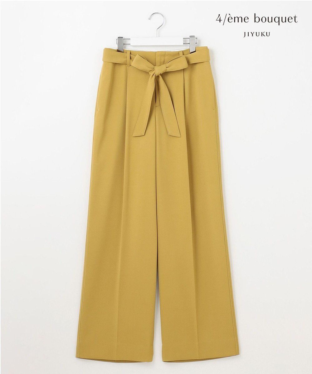 自由区 【カトリエムブーケ】Beau pantalon de forme デザインタックワイドパンツ 