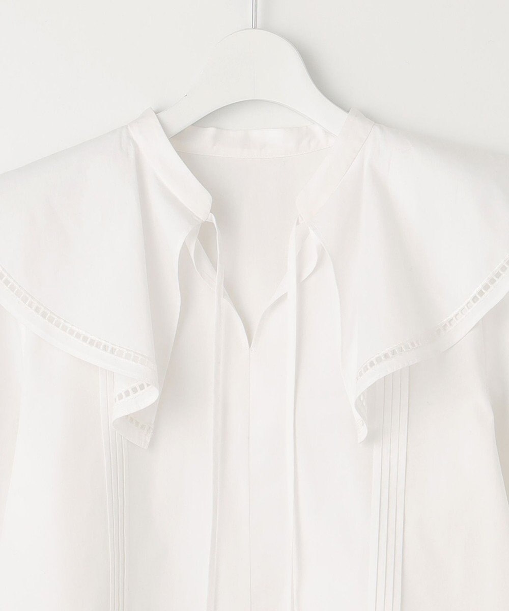 UNFILO 【GLOW 6月号掲載/洗える】ラッフルカラーブラウス 