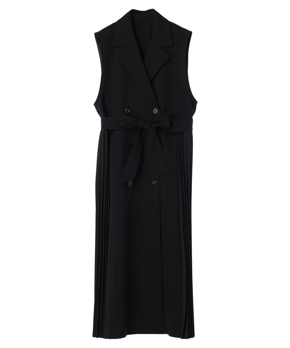 earth music&ecology サイドプリーツジレンチ 