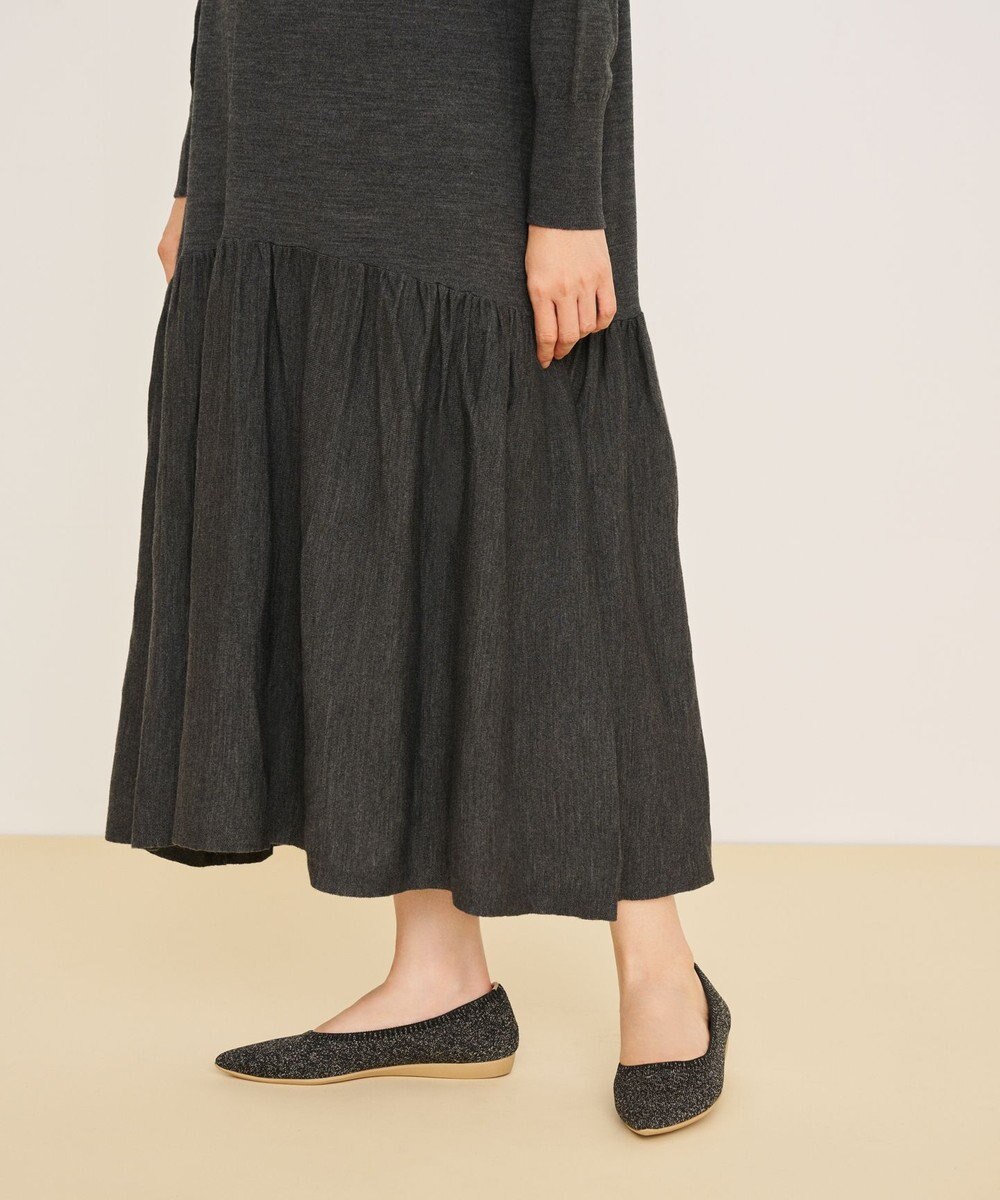 steppi 【洗える/撥水】ミックス調 ポインテッド パンプス 