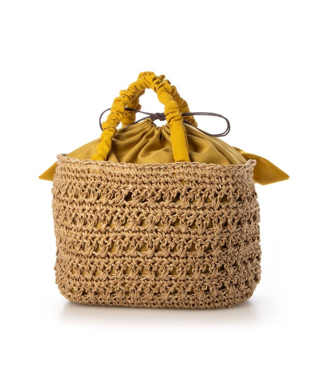 UNBILLION カシュカシュ cachecache / 下がりリボン柄編みトートバッグ 