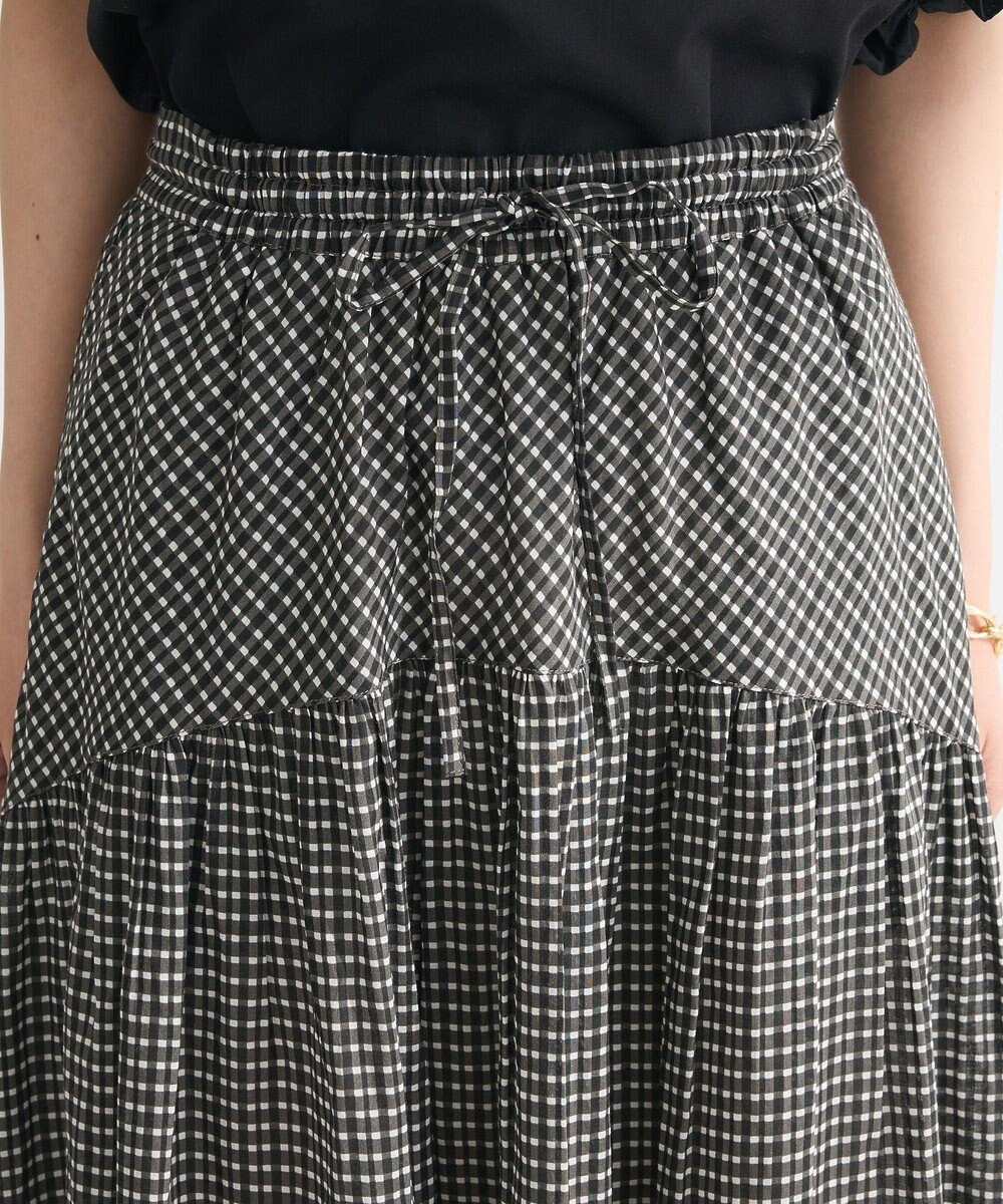 Green Parks Ｉ　ラウンド切替柄ギャザーボイルスカート 