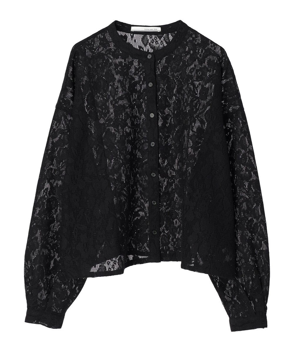 Green Parks ・ＥＬＥＮＣＡＲＥ　ＤＵＥ　バンドカラーレースシャツ 