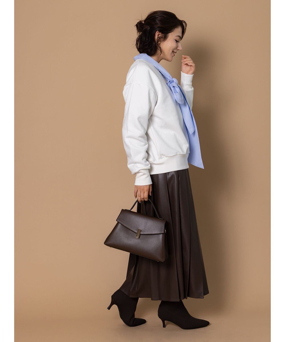 Te chichi 【泉 里香さん着用・Oggi.jp10/23掲載】レザータックプリーツスカート 