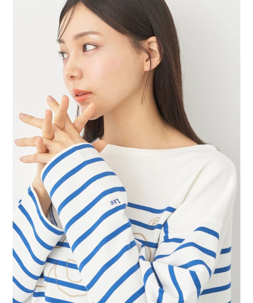 earth music&ecology Ｌｅｅ×ｅ．ｍ．ａ．ｅ　ＢＯＲＤＥＲ　Ｌ／Ｓ　ＴＥＥ 