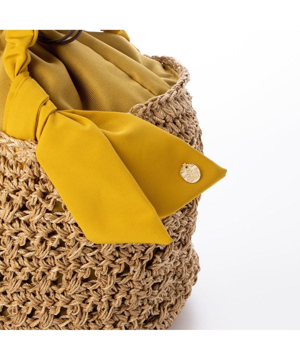 UNBILLION カシュカシュ cachecache / 下がりリボン柄編みトートバッグ 