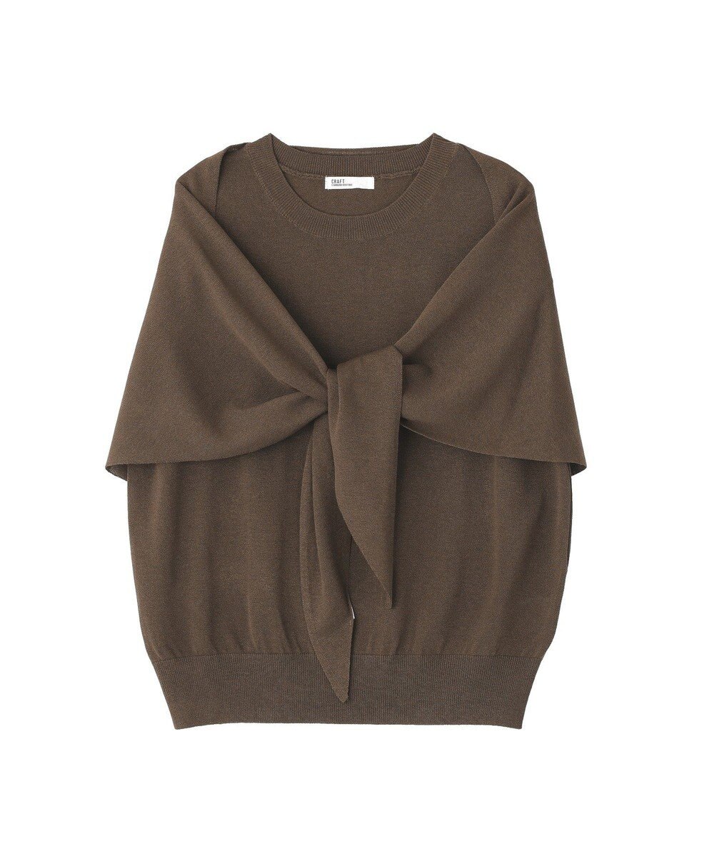 CRAFT STANDARD BOUTIQUE 【2点SET】ストール付きノースリーブニットプルオーバー 