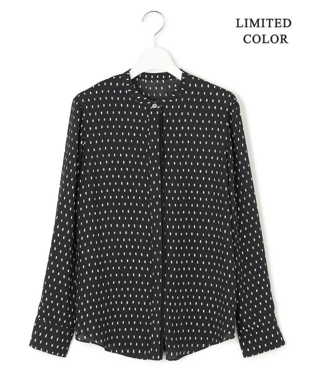 ICB L 【新色追加・WEB限定カラーあり・接触冷感・UVケア・速乾・洗える】BackSatinAmunzen バンドカラーブラウス 