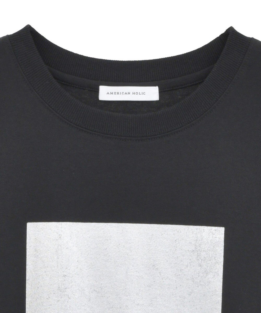 AMERICAN HOLIC ボックス箔プリントロングTシャツ 