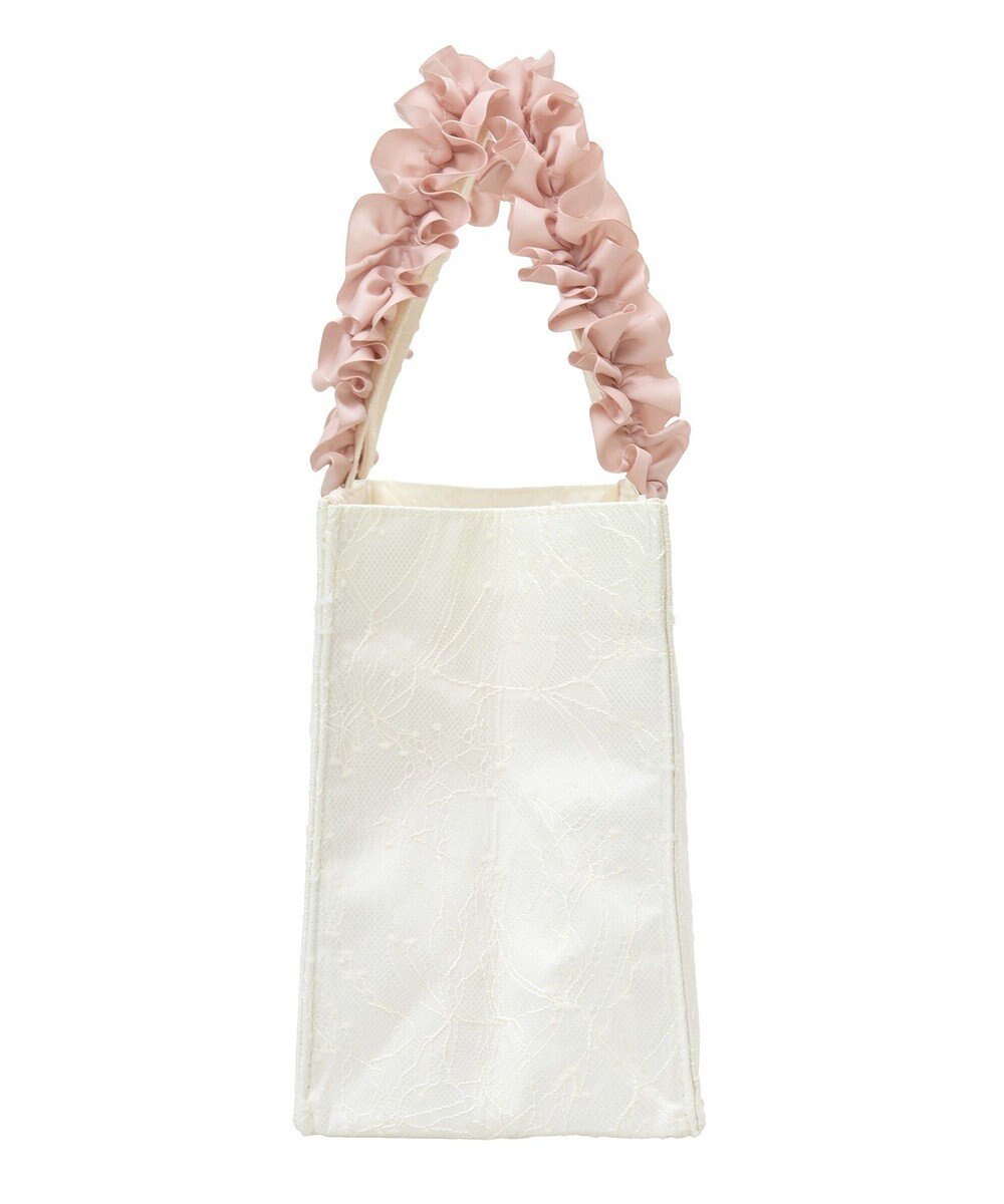 Maison de FLEUR EC限定レースフリルハンドルスクエアトートSバッグ 