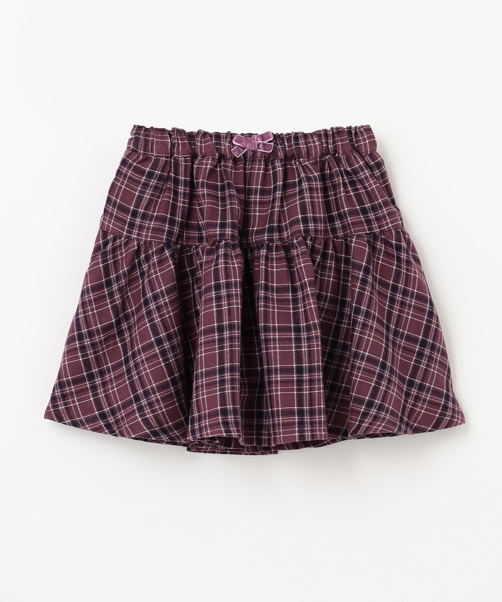 ANY KIDS チェック柄/アニマル柄スカパン 