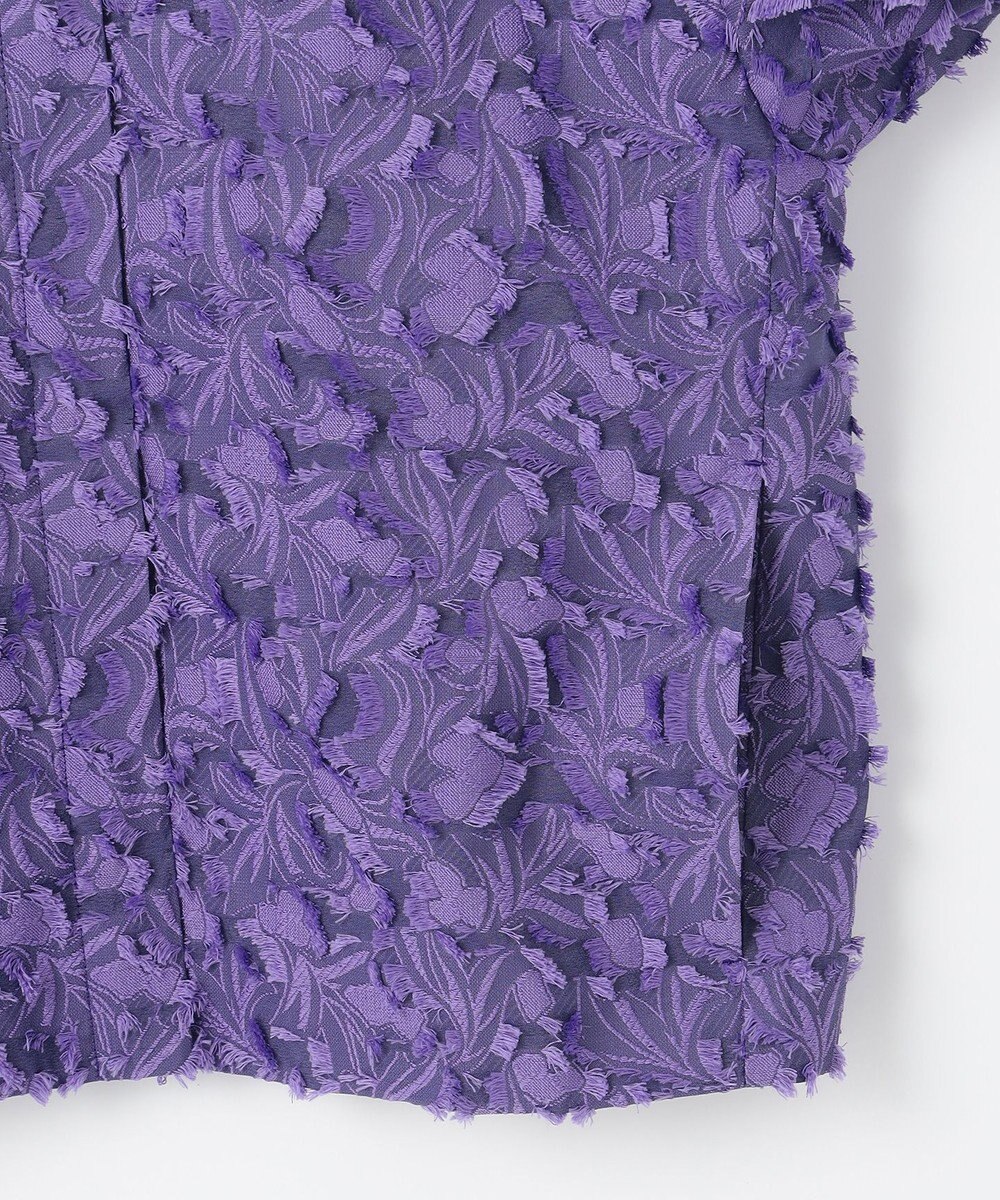 自由区 S YONEZAWAレーシージャガード ノーカラージャケット 