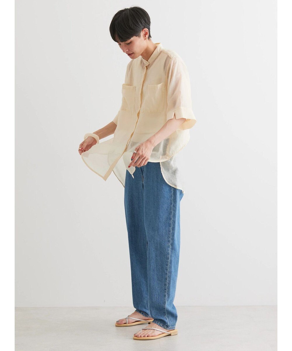 AMERICAN HOLIC シアーバックフレアＷポケットシャツチュニック 