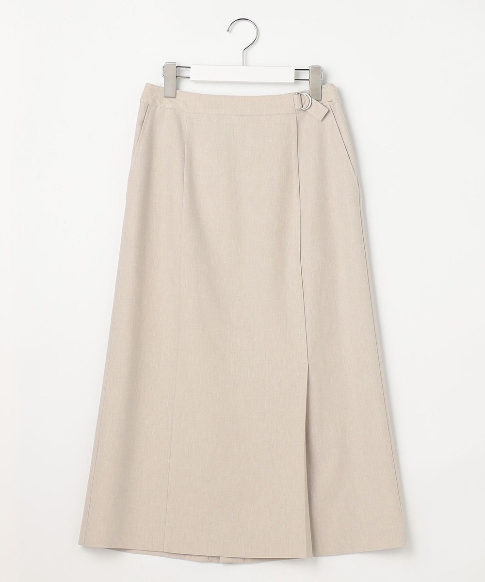 J.PRESS LADIES リネンバイオシャンブレー Aライン スカート 