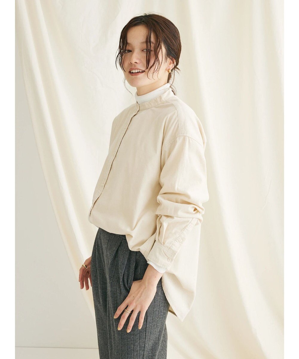 CRAFT STANDARD BOUTIQUE コーデュロイバンドカラーシャツ 