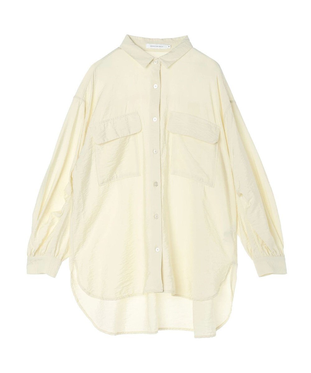 AMERICAN HOLIC 接触冷感Ｗポケット袖タックシャツチュニック 