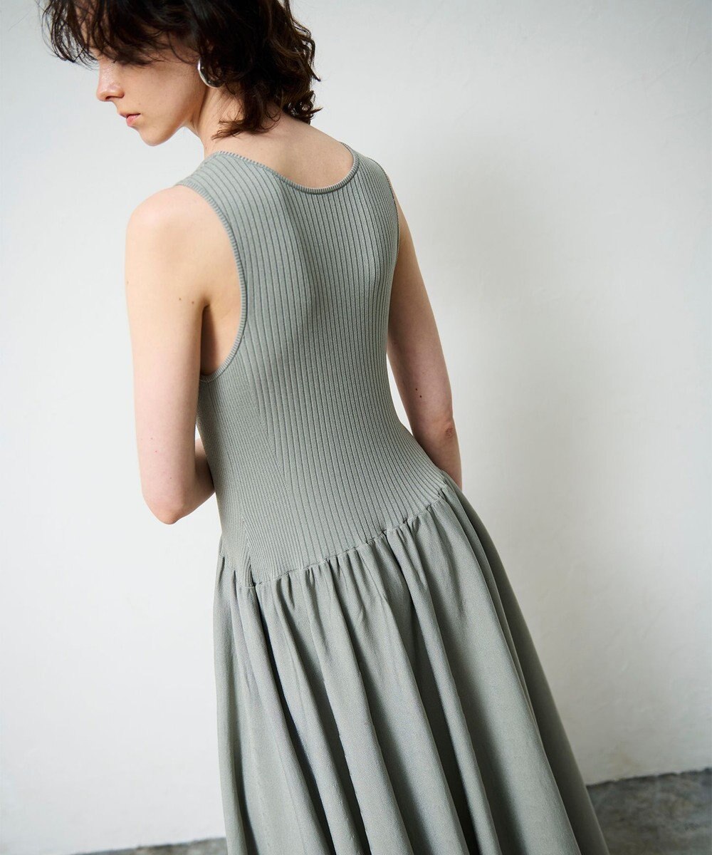 GRACE CONTINENTAL アメスリニットギャザーワンピース 