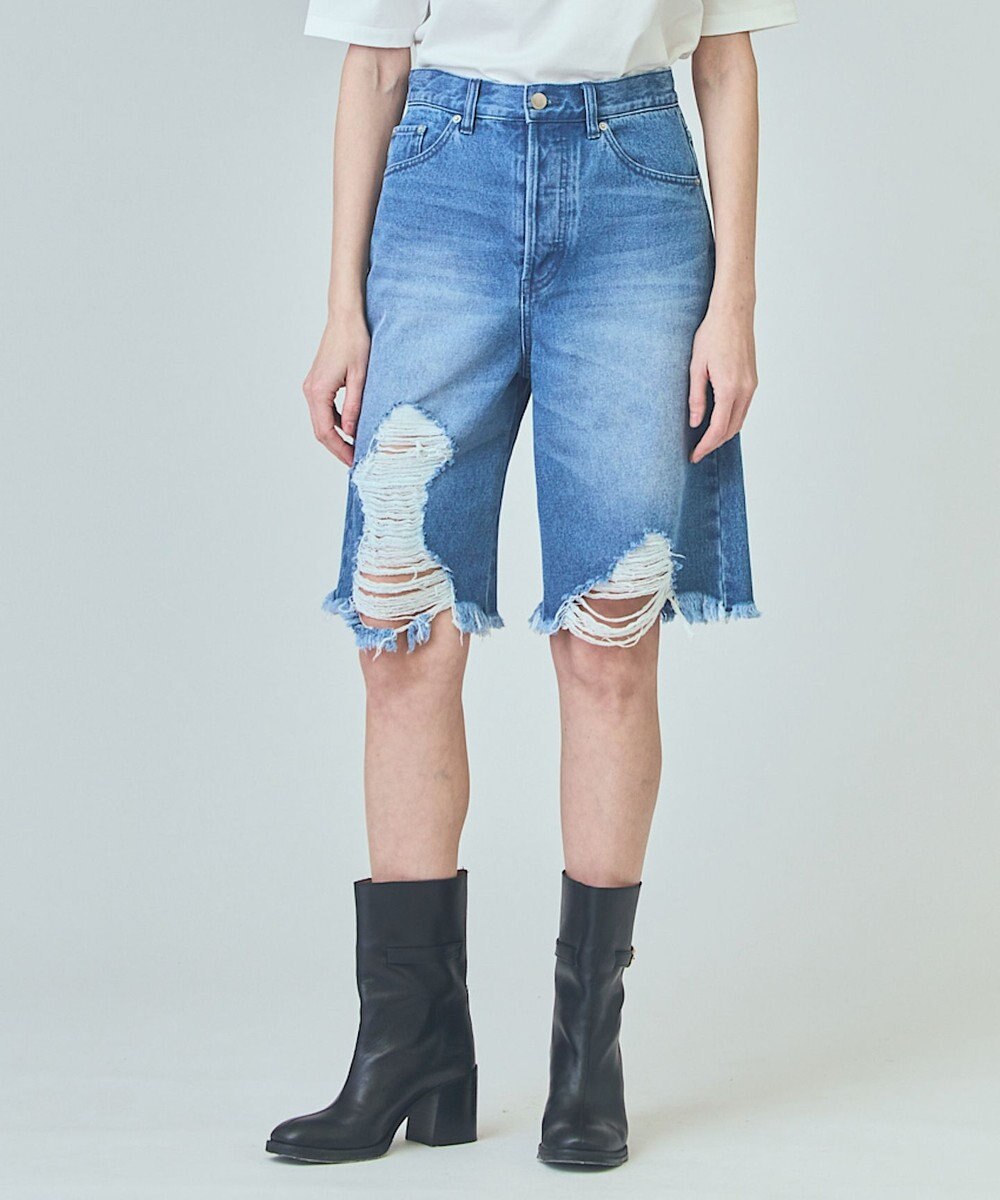 GRACE CONTINENTAL クラッシュハーフパンツ 