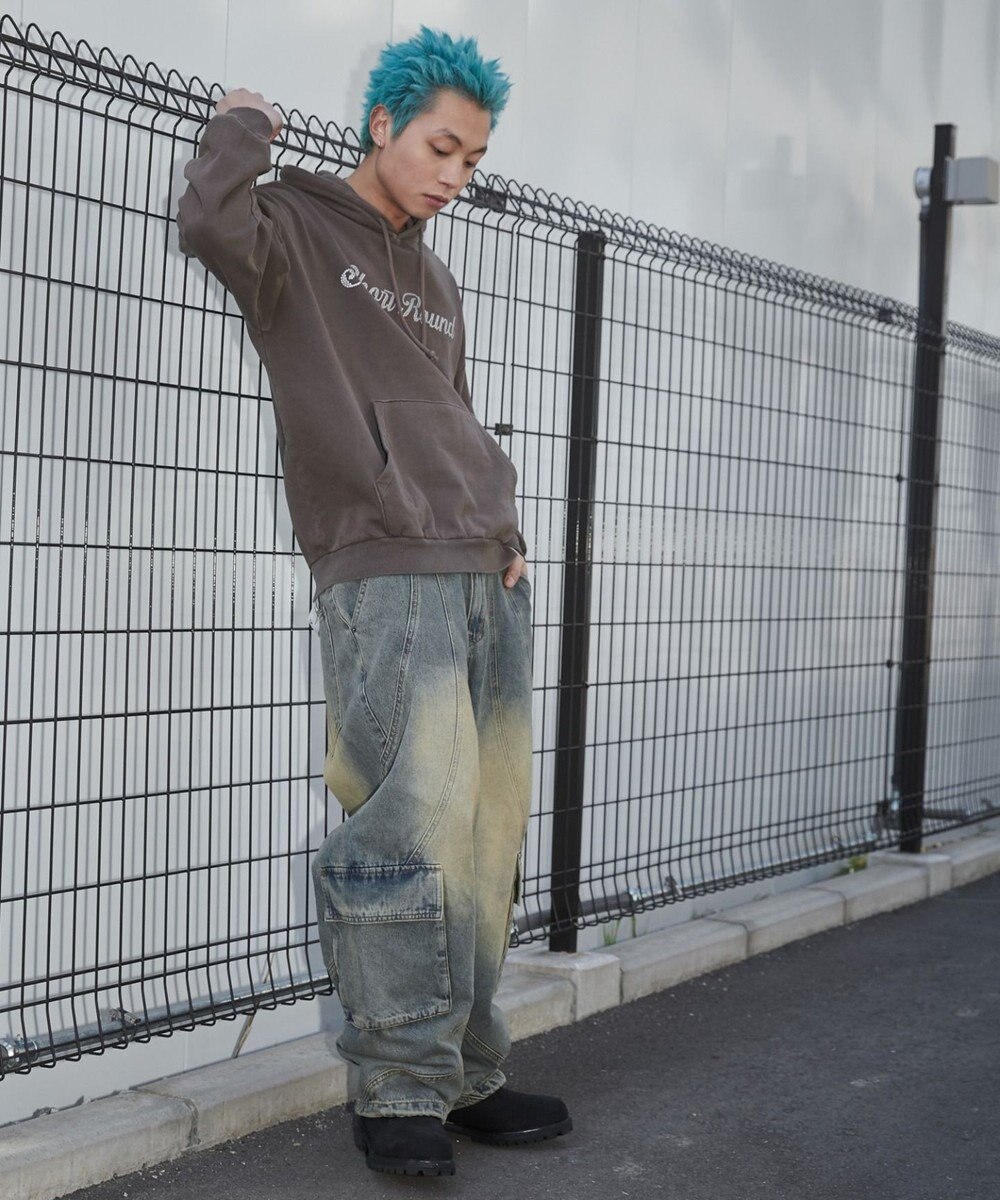 WEGO スウィッチングデニムカーゴパンツ 