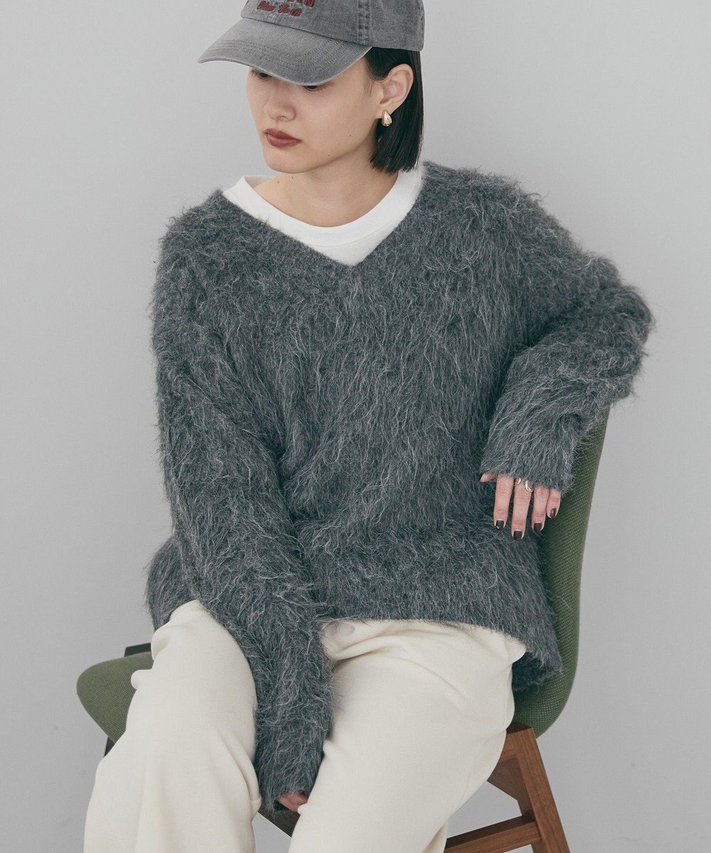 AMERICAN HOLIC 起毛シャギールーズニットプルオーバー 