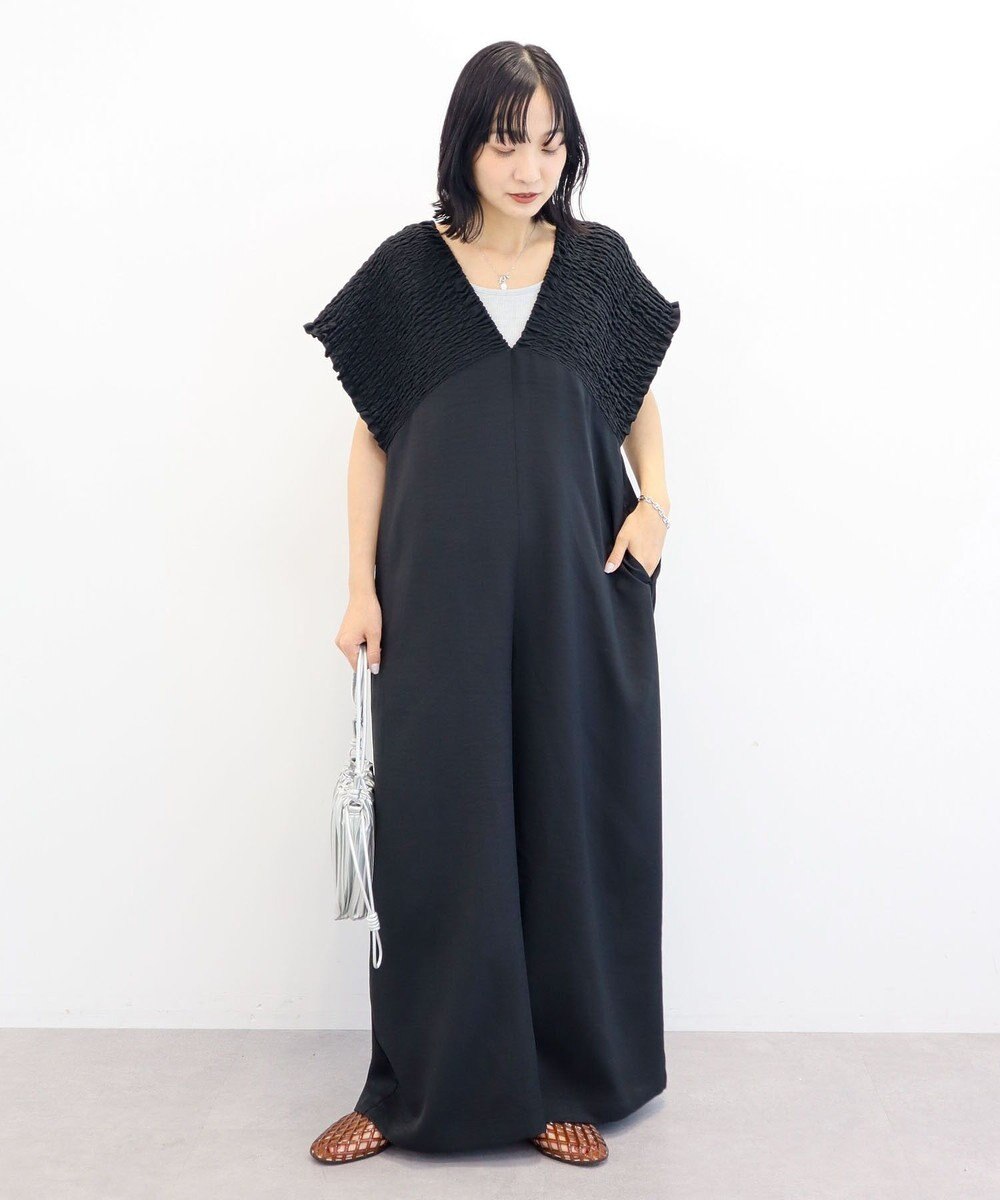 Green Parks シャーリングサロペット 